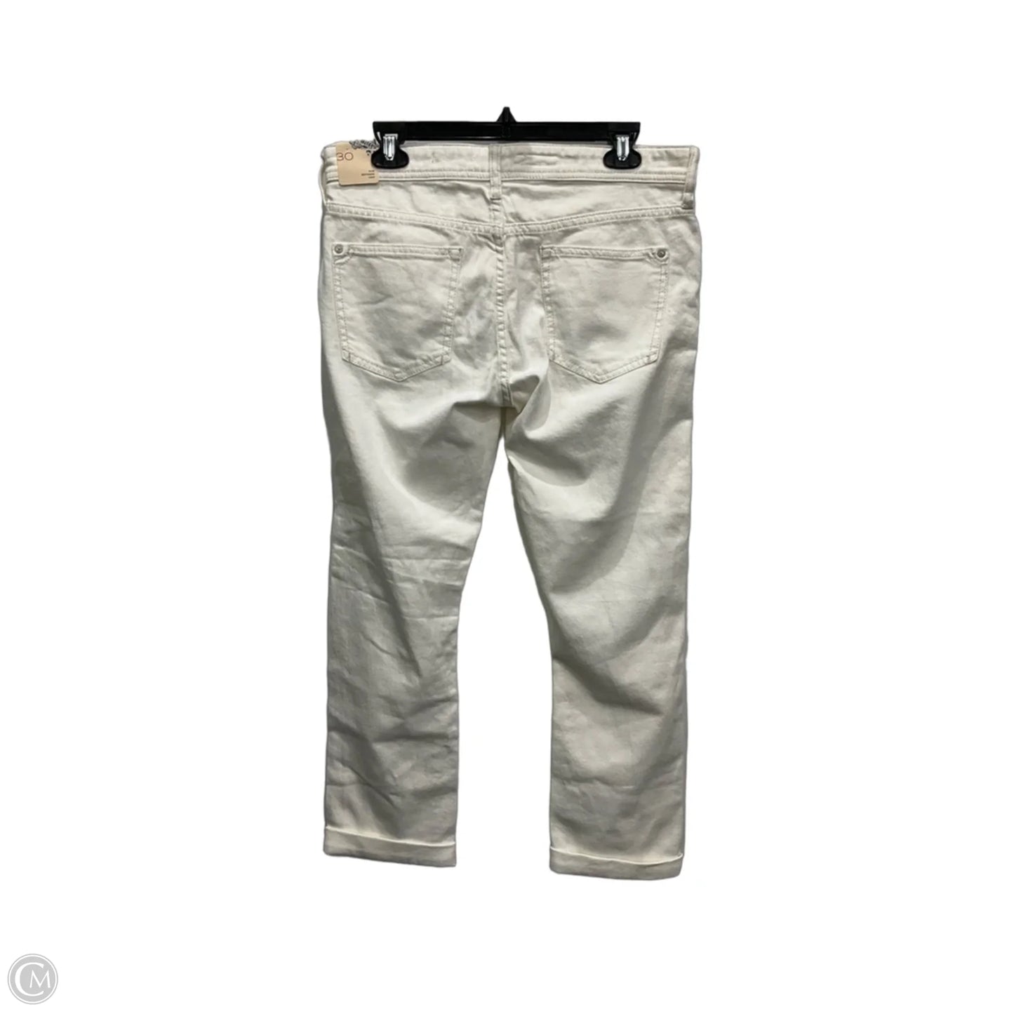 Jeans Cropped By Pilcro In White Denim, Size: 8
