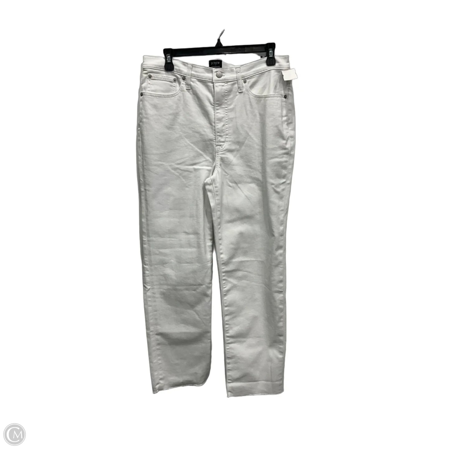 Jeans Straight By J. Crew In White Denim, Size: 8