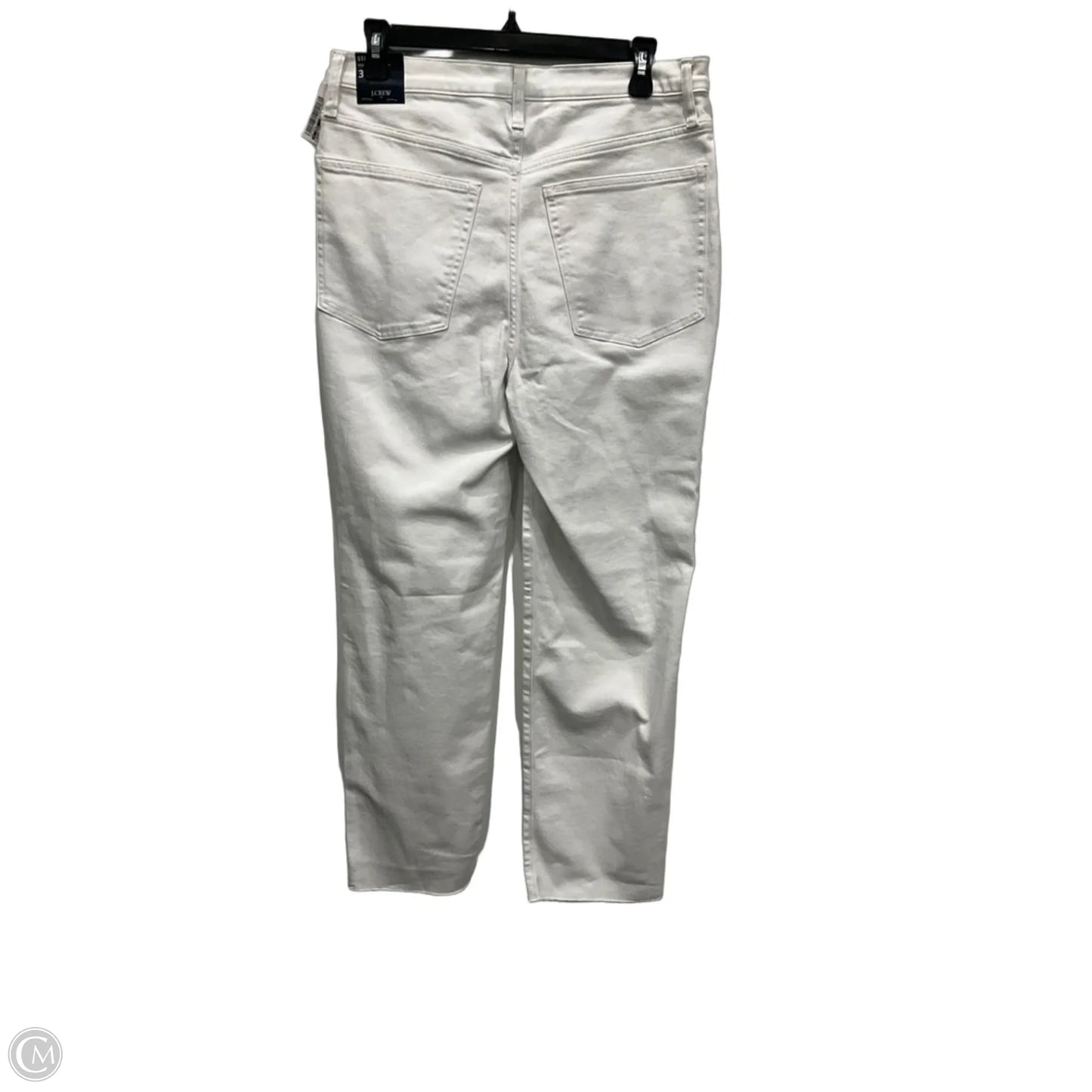Jeans Straight By J. Crew In White Denim, Size: 8