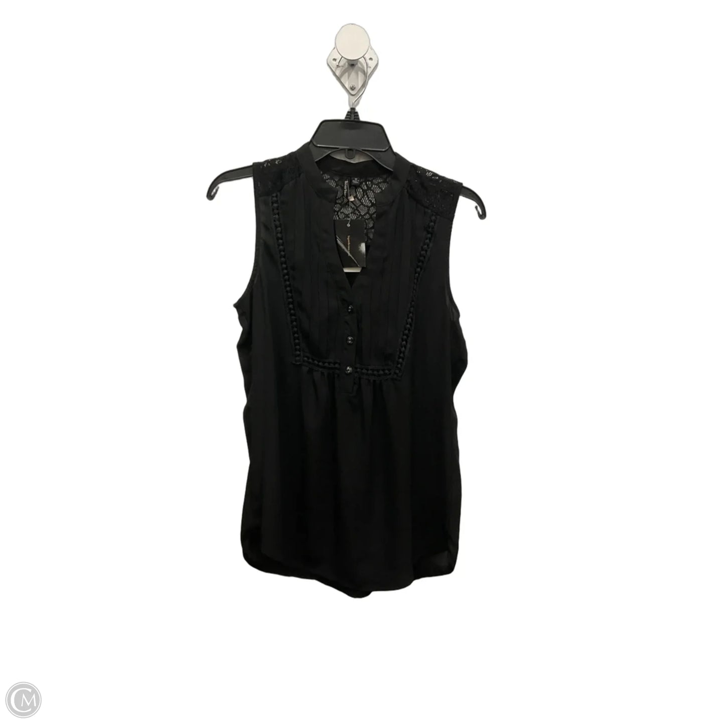 Top Sleeveless By Clothes Mentor In Black, Size: M
