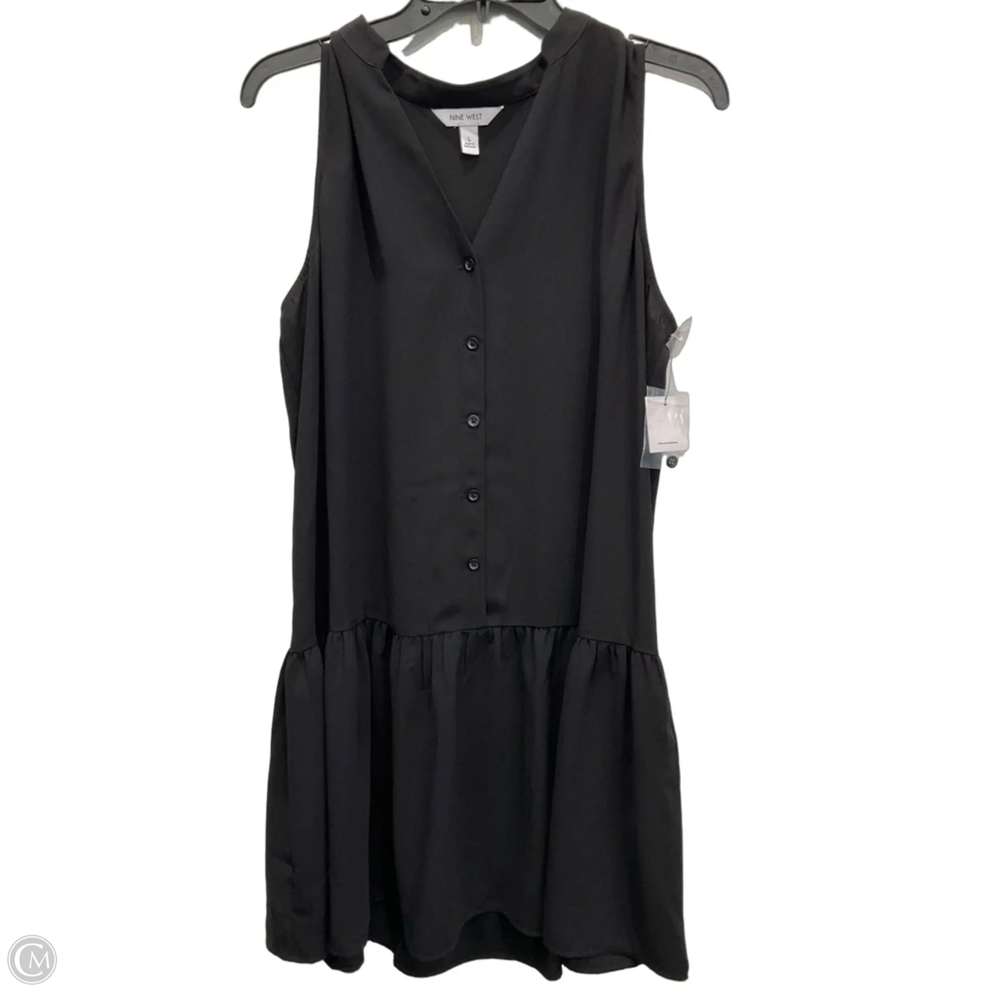 Dress Casual Midi By Nine West In Black, Size: L
