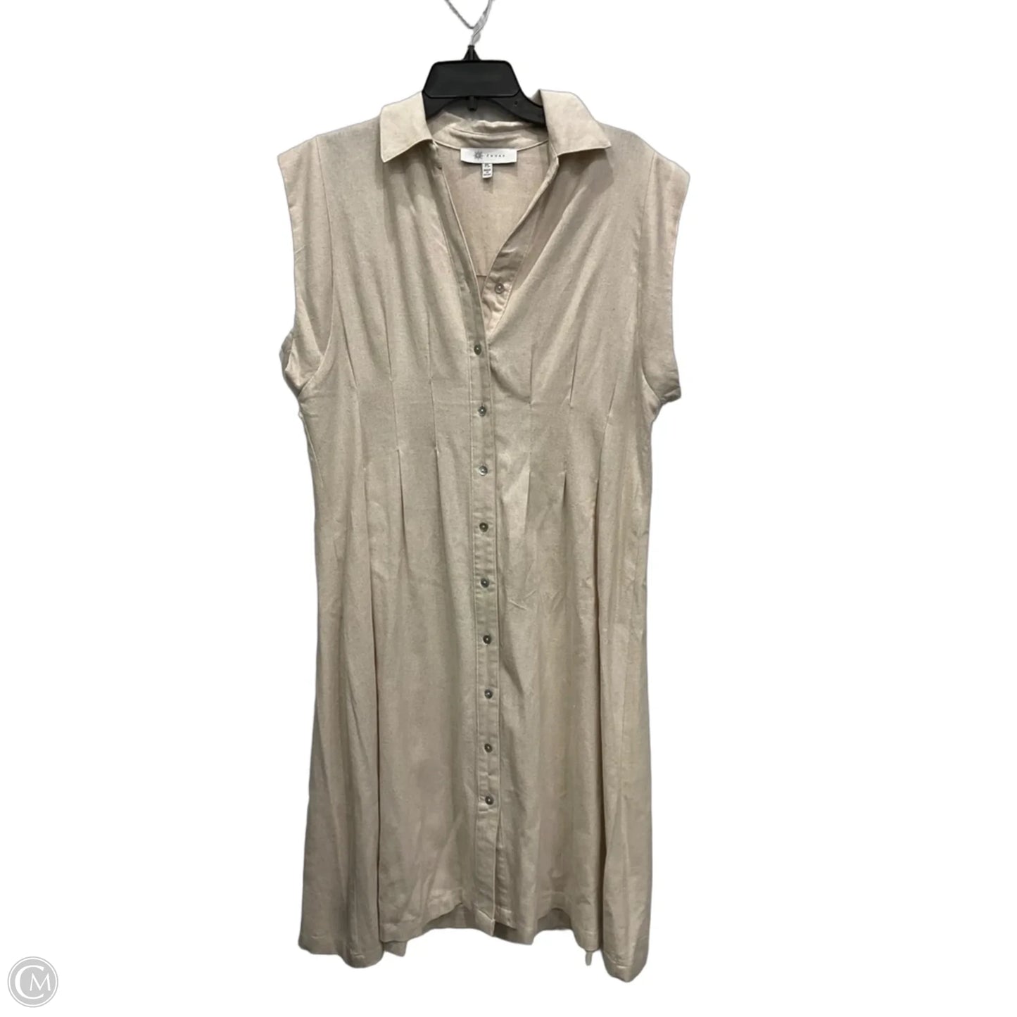 Dress Casual Maxi By Fever In Tan, Size: L