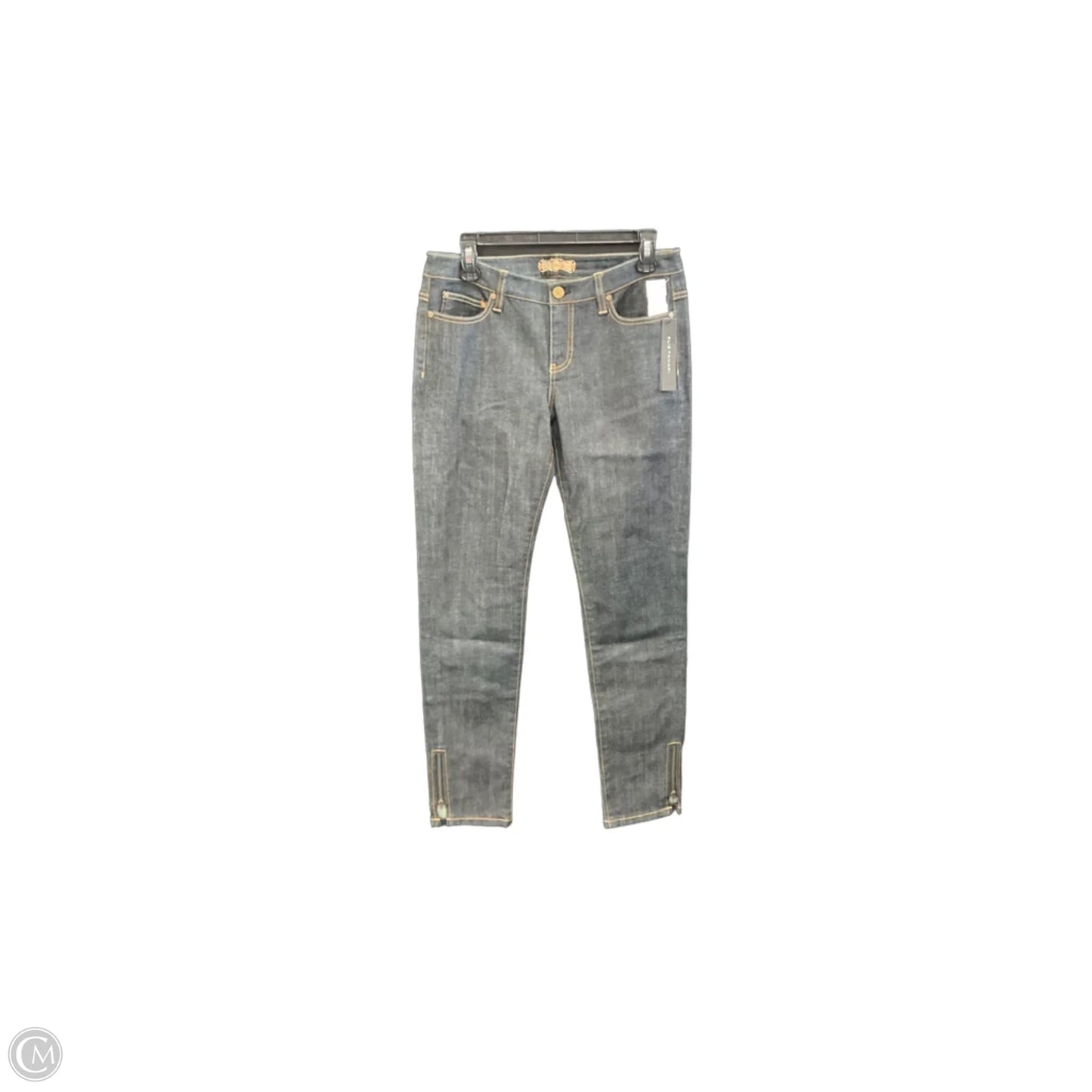 Jeans Straight By Elie Tahari In Blue Denim, Size: 8