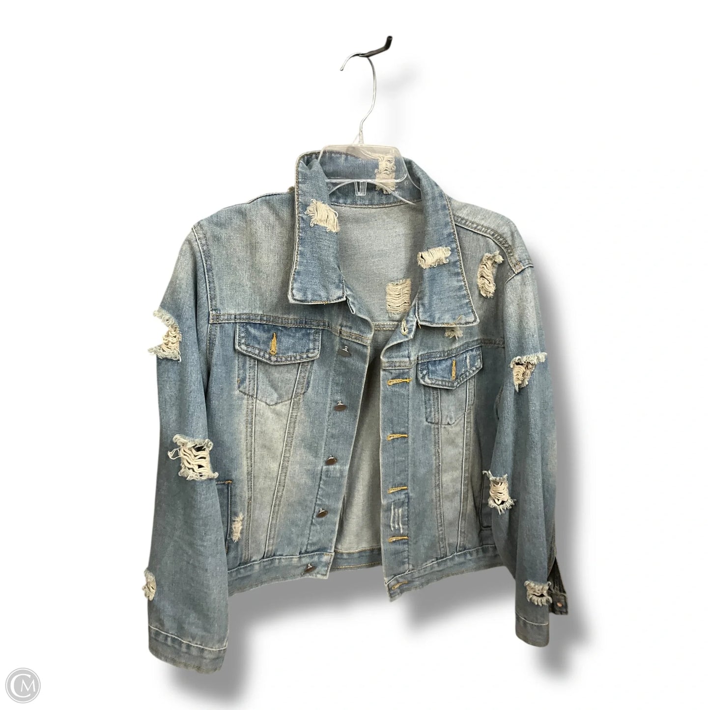 Jacket Denim By Clothes Mentor In Blue Denim, Size: Xl