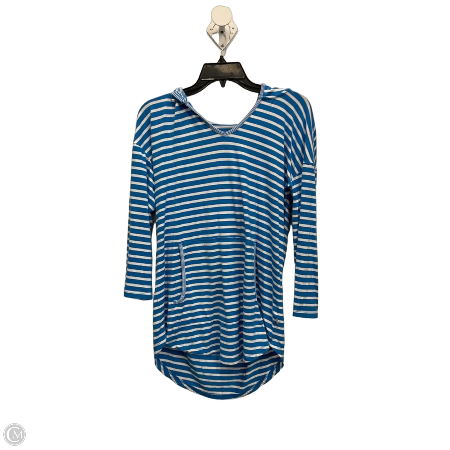 Top 3/4 Sleeve By Talbots In Striped Pattern, Size: M
