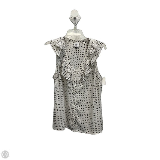Top Sleeveless By Cabi In Polkadot Pattern, Size: M