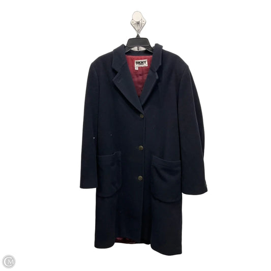 Coat Trench Coat By Dkny In Navy, Size: M