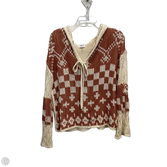 Sweater By Bke In Brown & Cream, Size: S