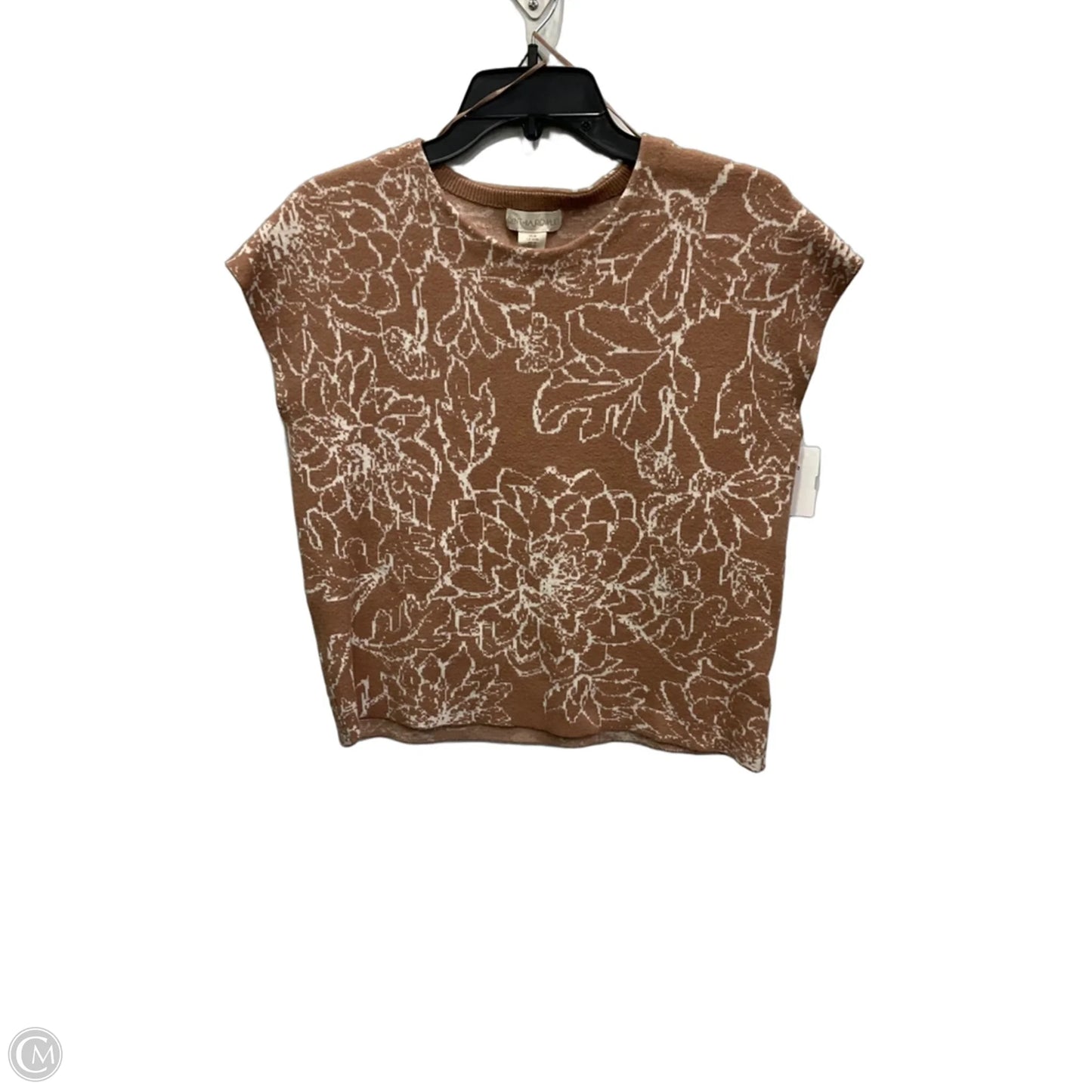 Top Sleeveless By Cynthia Rowley In Brown & White, Size: M