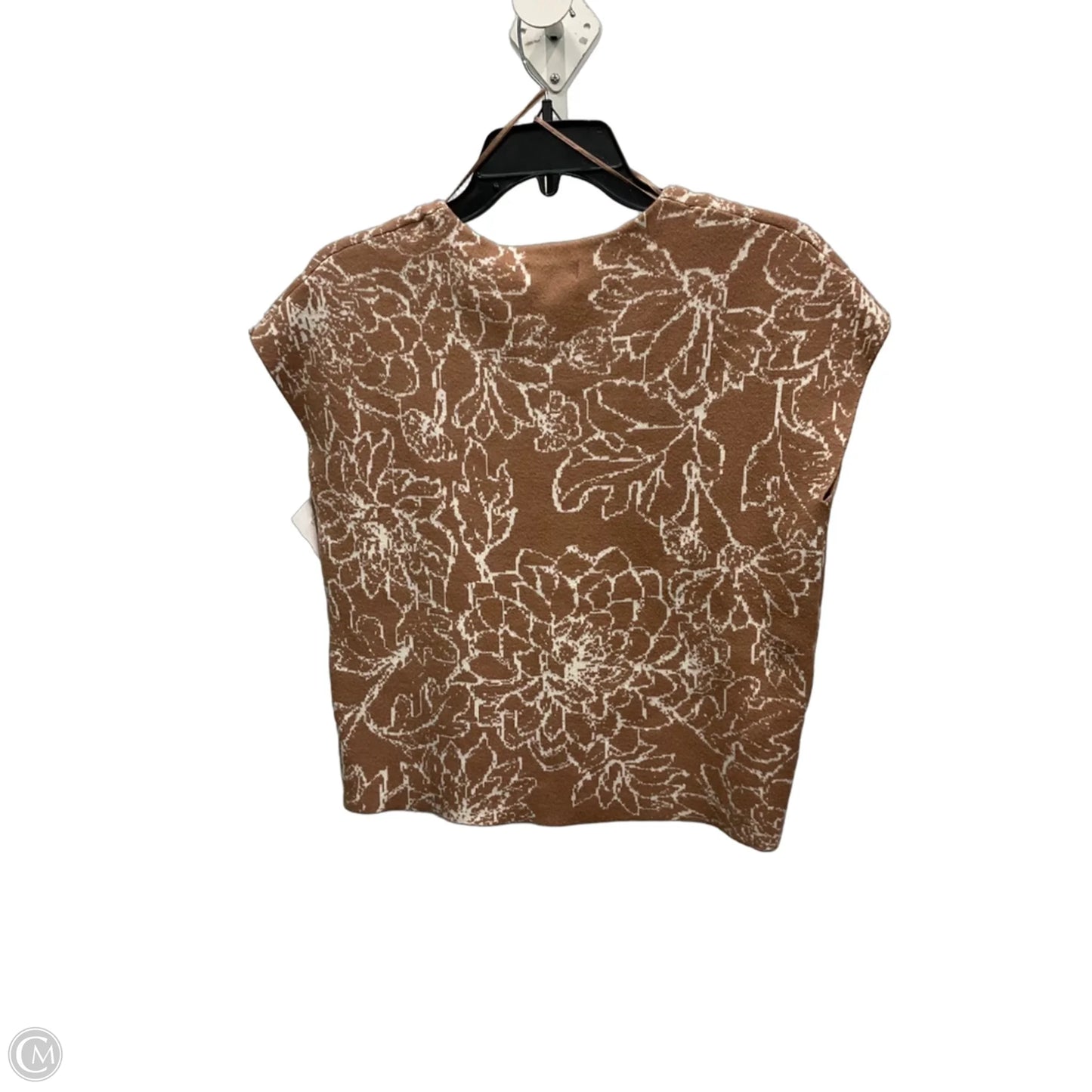 Top Sleeveless By Cynthia Rowley In Brown & White, Size: M