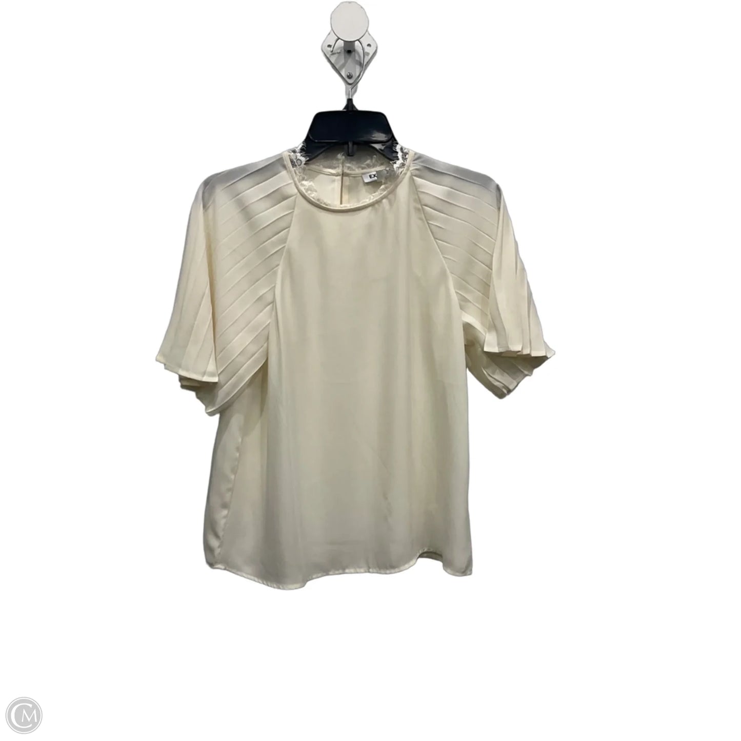 Top Short Sleeve By Express In Cream, Size: S