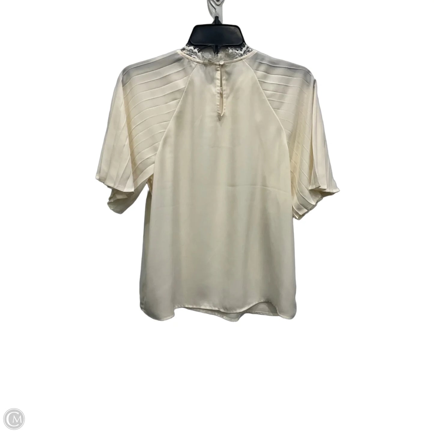 Top Short Sleeve By Express In Cream, Size: S