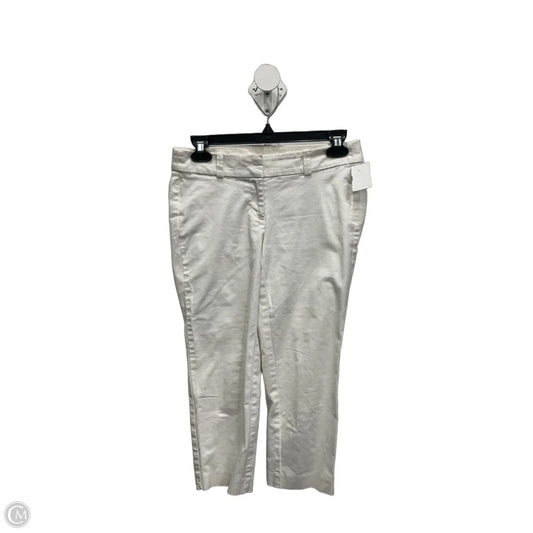 Jeans Cropped By Ann Taylor In White Denim, Size: 0