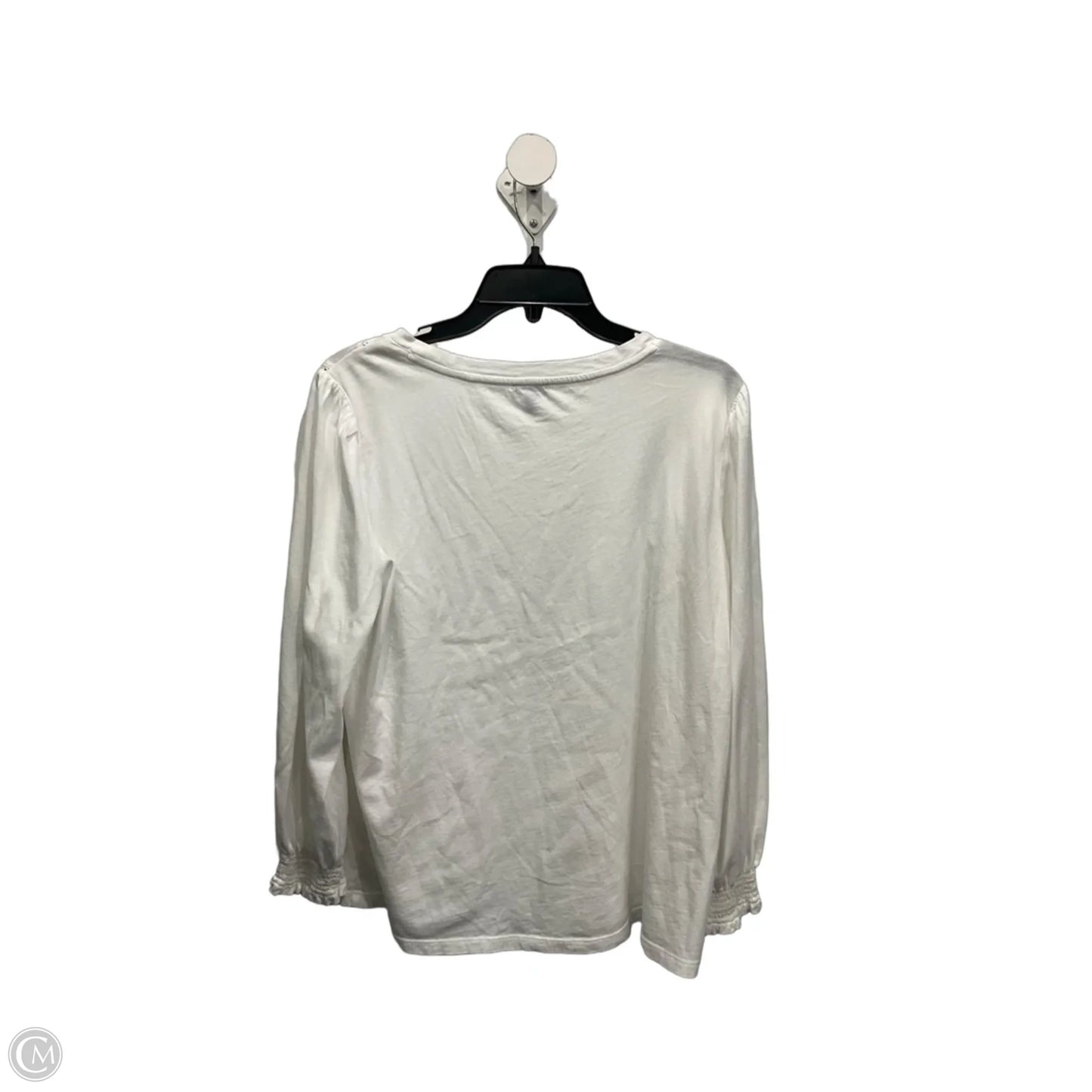Top Long Sleeve By Talbots In White, Size: 1x