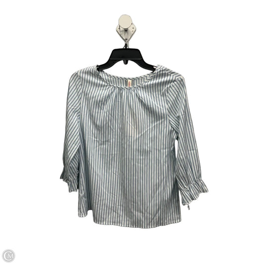 Top Long Sleeve By Clothes Mentor In Blue & White, Size: S