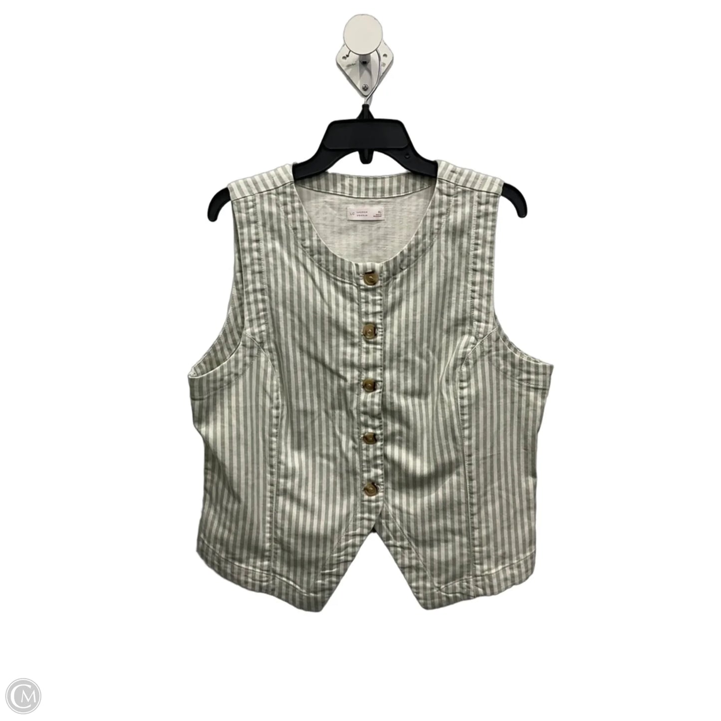 Vest Other By Lc Lauren Conrad In Green & White, Size: Xl
