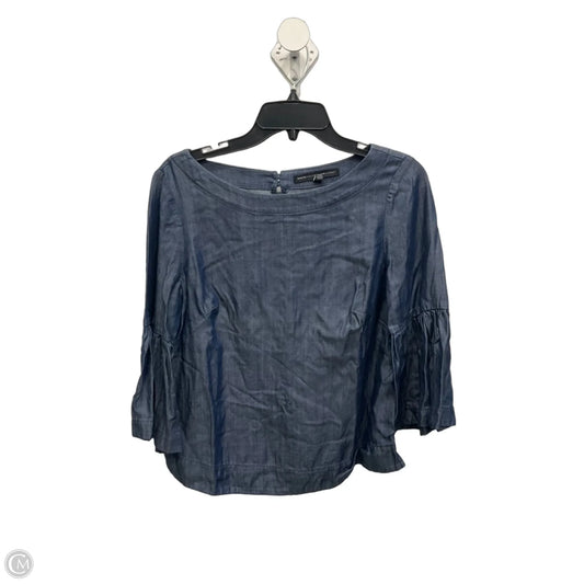 Top 3/4 Sleeve By White House Black Market In Blue, Size: S