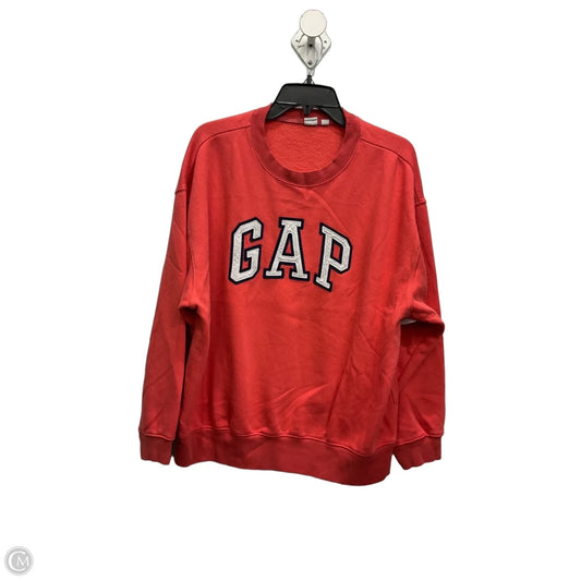Athletic Sweatshirt Crewneck By Gap In Coral, Size: Xl
