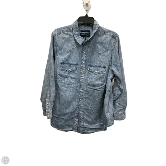 Top Long Sleeve By Lucky Brand In Blue, Size: 1x