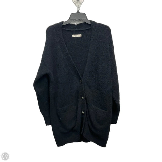 Sweater Cardigan Designer By Ugg In Black, Size: L