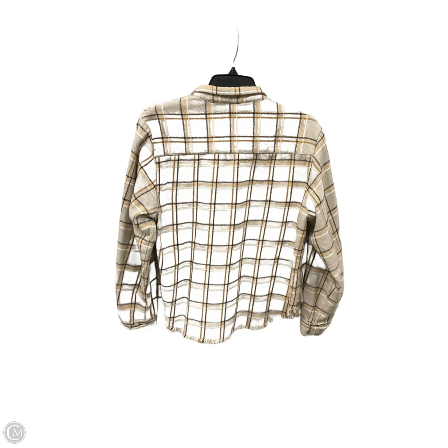 Jacket Shirt By Bke In Plaid Pattern, Size: M