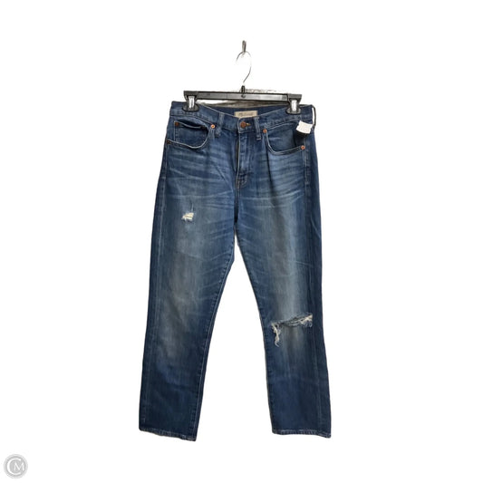 Jeans Straight By Madewell In Blue Denim, Size: 4