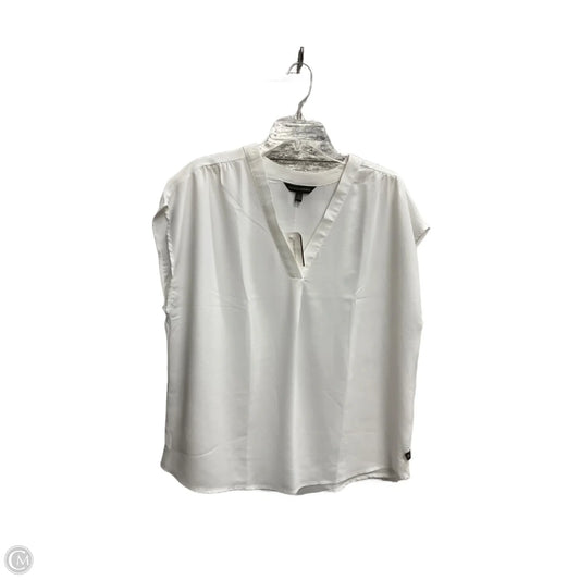 Top Short Sleeve By Banana Republic In White, Size: L