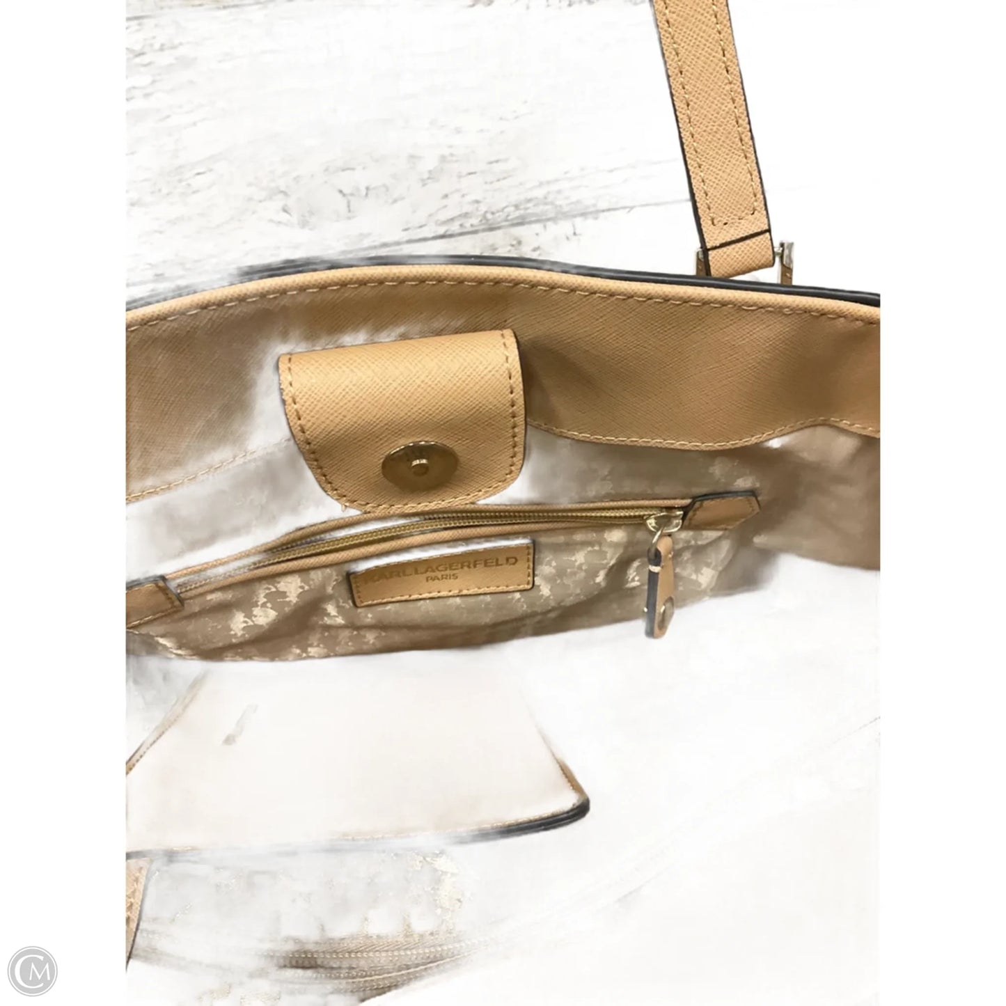 Tote Designer By Karl Lagerfeld, Size: Large