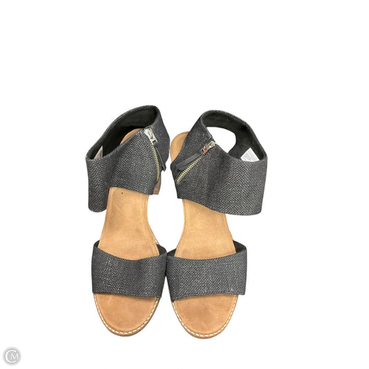 Shoes Heels Block By Toms In Black & Brown, Size: 11