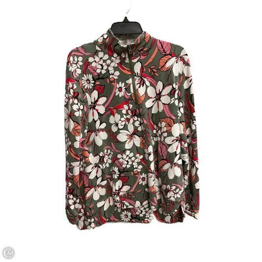 Athletic Jacket By Talbots In Floral Print, Size: Xl