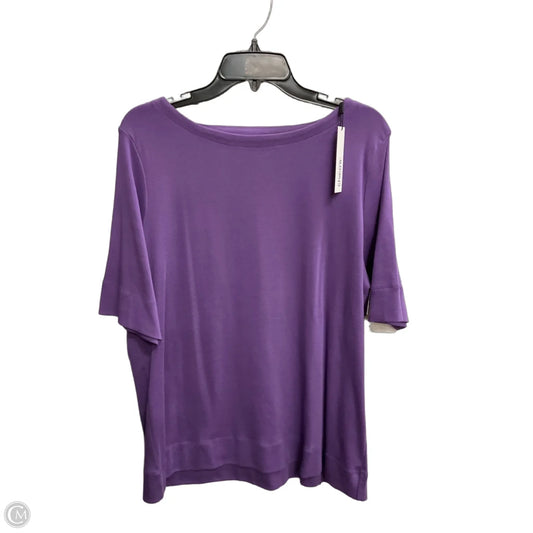 Top 3/4 Sleeve By Chicos In Purple, Size: Xl
