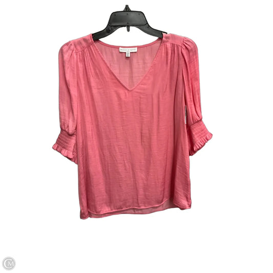 Top Short Sleeve By Maison Damelie In Pink, Size: S
