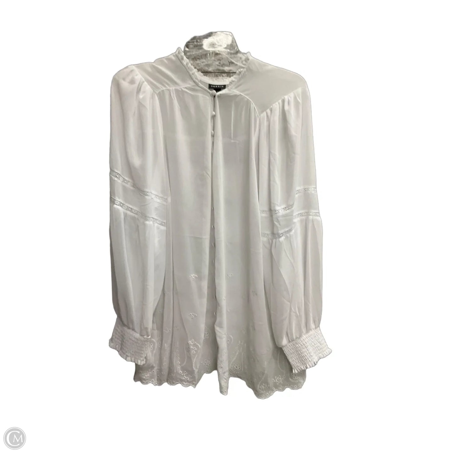Top Long Sleeve By Torrid In White, Size: 3x