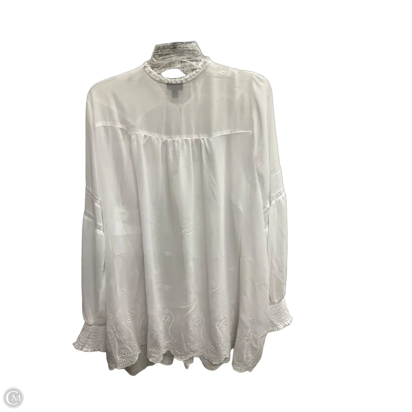 Top Long Sleeve By Torrid In White, Size: 3x