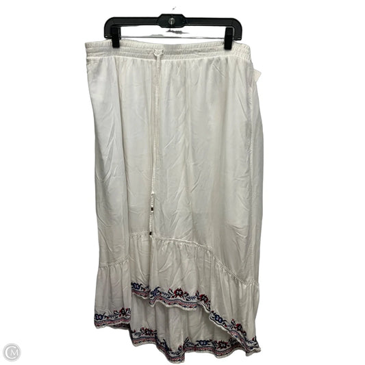 Skirt Maxi By Time And Tru In White, Size: Xxl