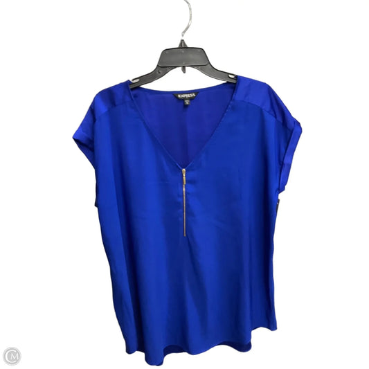 Top Short Sleeve By Express In Blue, Size: Xl