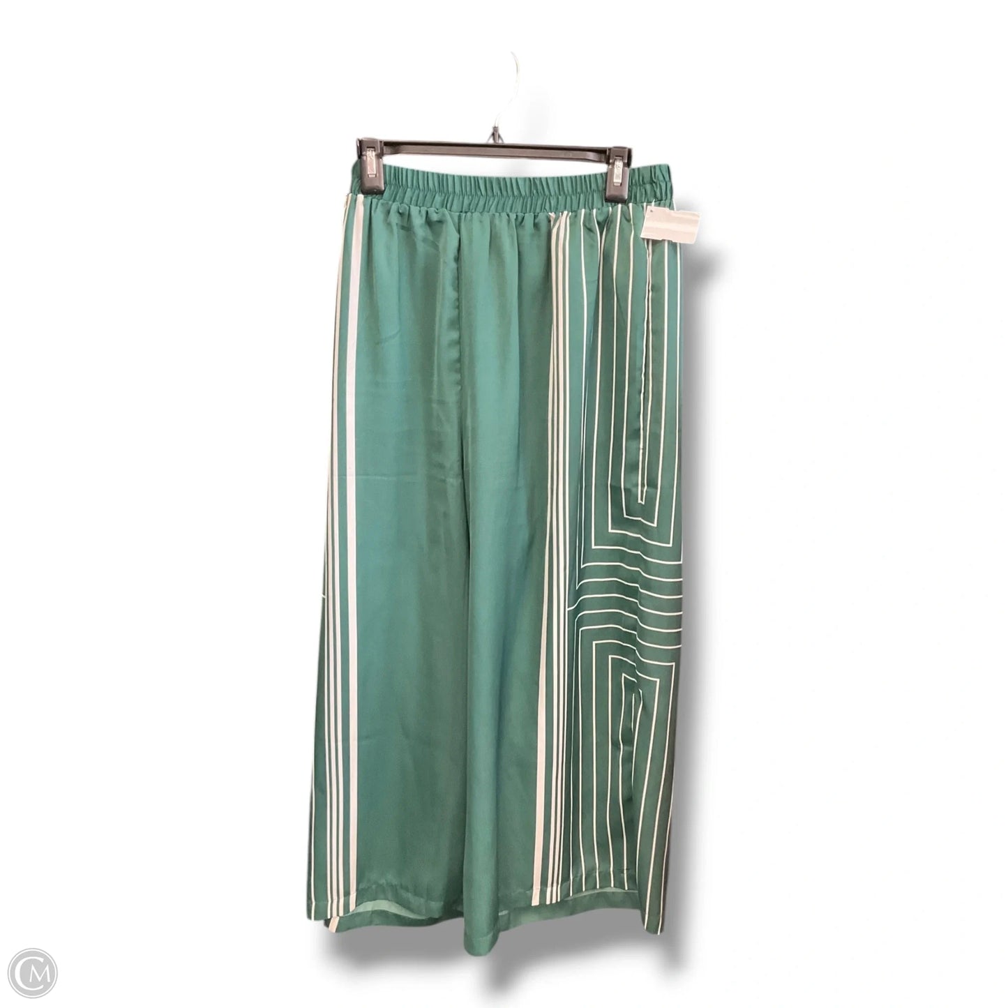 Pants Lounge By Modern Works In Green & White, Size: 1x
