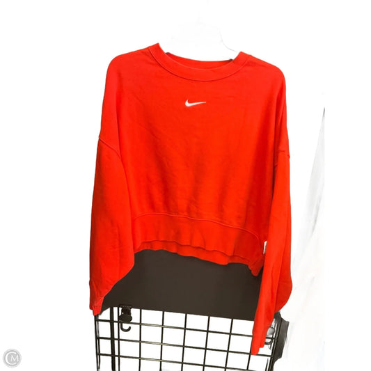 Sweatshirt Collar By Nike In Red, Size: Xs