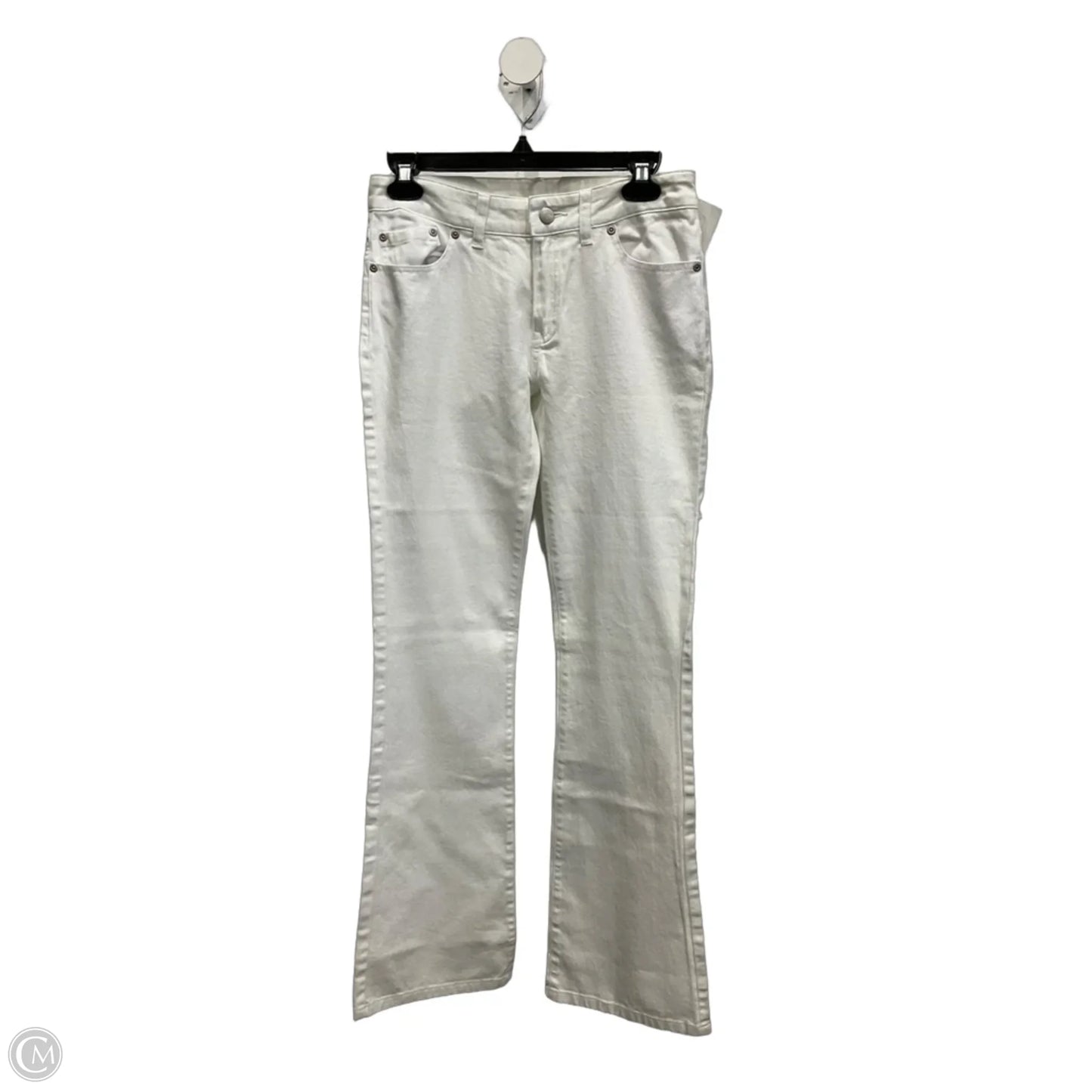 Jeans Flared By Boston Proper In White Denim, Size: 2