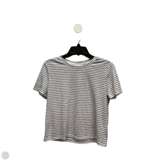 Top Short Sleeve By Banana Republic In Black & White, Size: S