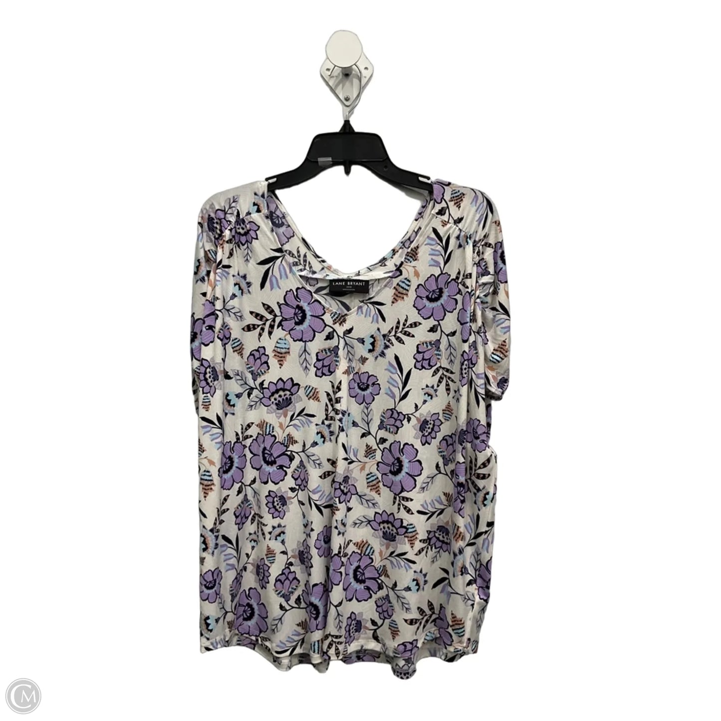 Top Short Sleeve By Lane Bryant In Floral Print, Size: Xl
