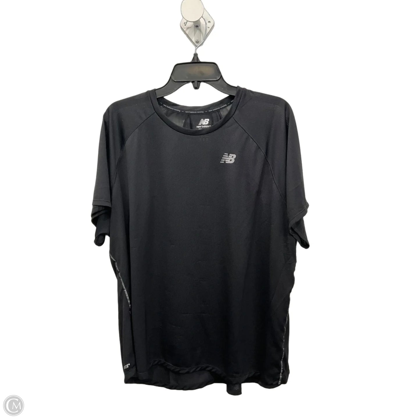 Athletic Top Short Sleeve By New Balance In Black, Size: 2x