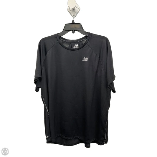 Athletic Top Short Sleeve By New Balance In Black, Size: 2x
