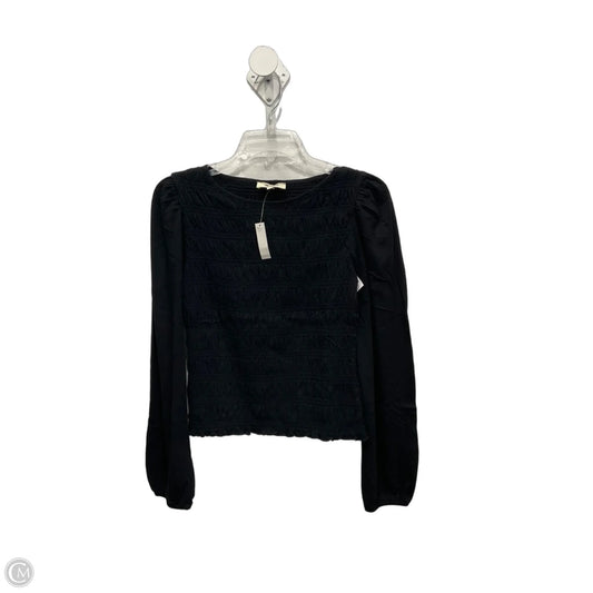 Top Long Sleeve By Madewell In Black, Size: Xs