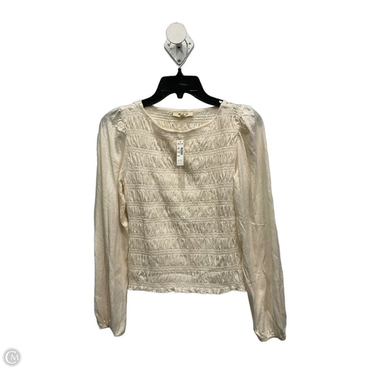 Top Long Sleeve By Madewell In White, Size: Xs