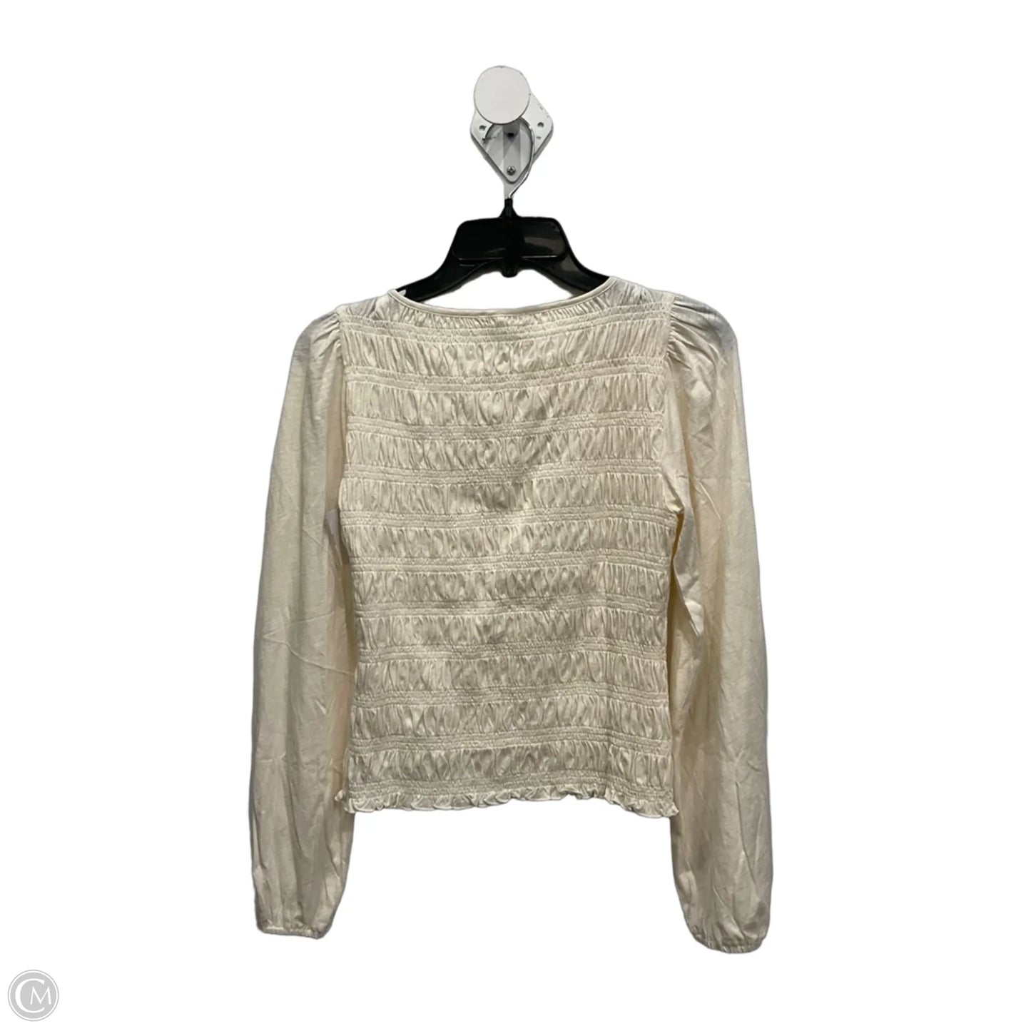 Top Long Sleeve By Madewell In White, Size: Xs