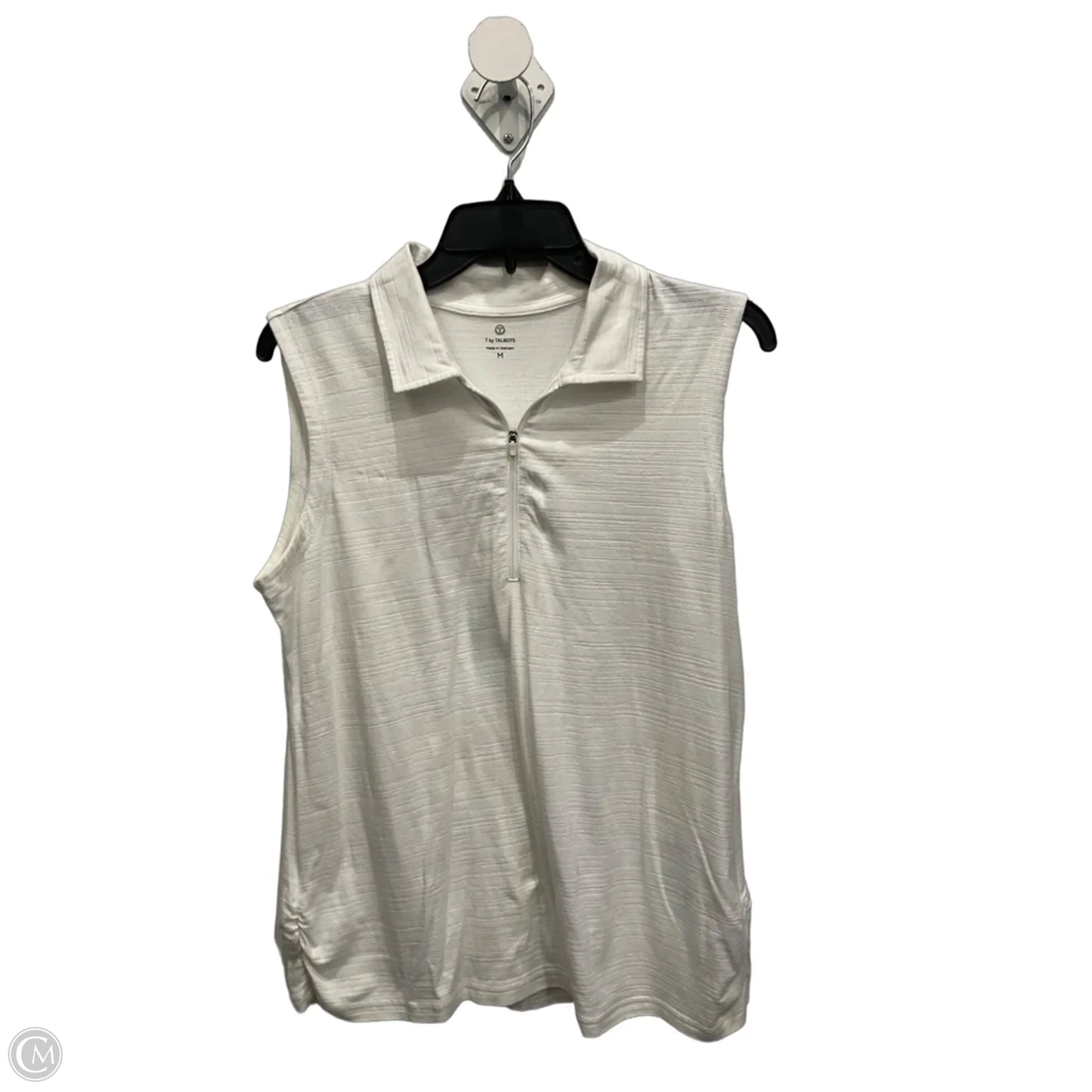 Top Sleeveless By Talbots In White, Size: M