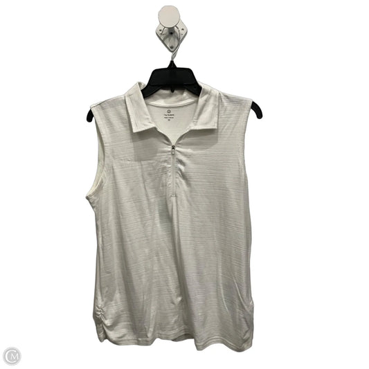 Top Sleeveless By Talbots In White, Size: M