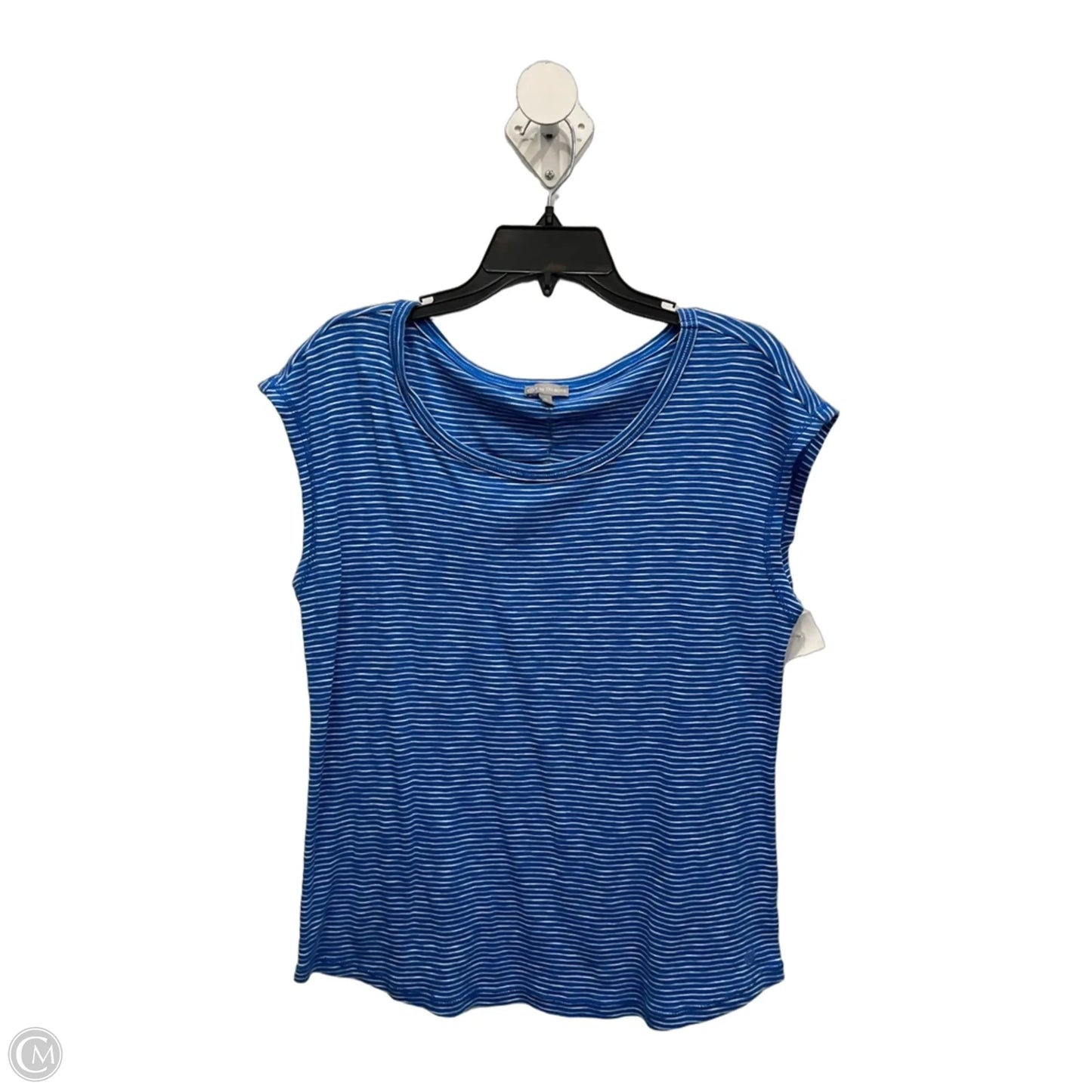 Top Sleeveless By Talbots In Blue & White, Size: M