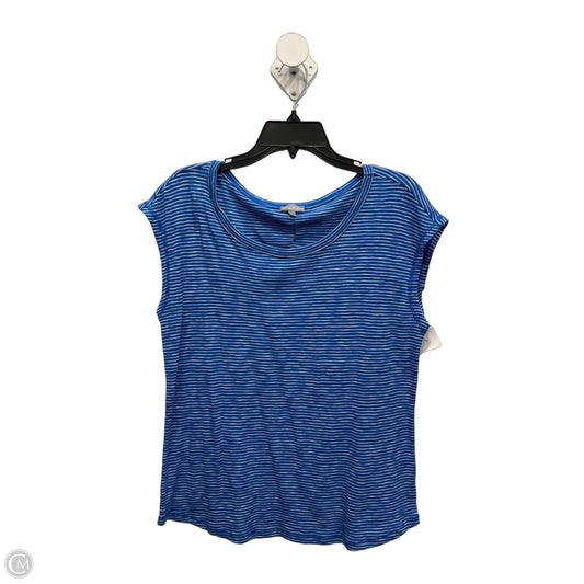 Top Sleeveless By Talbots In Blue & White, Size: M